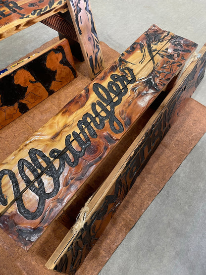 Custom Redwood 4ft Backless Bench